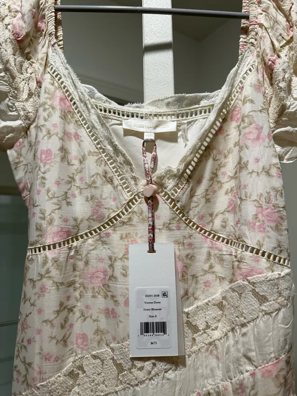 Love Shack Fancy Verne Dress Ivory Blossom - Image 5