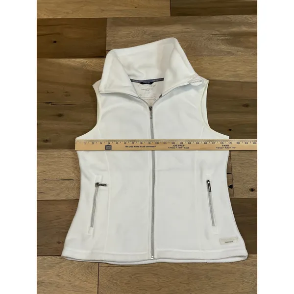 Calvin Klein Performance Vest Size M White Fleece Zip Front New Without Tag - Image 6