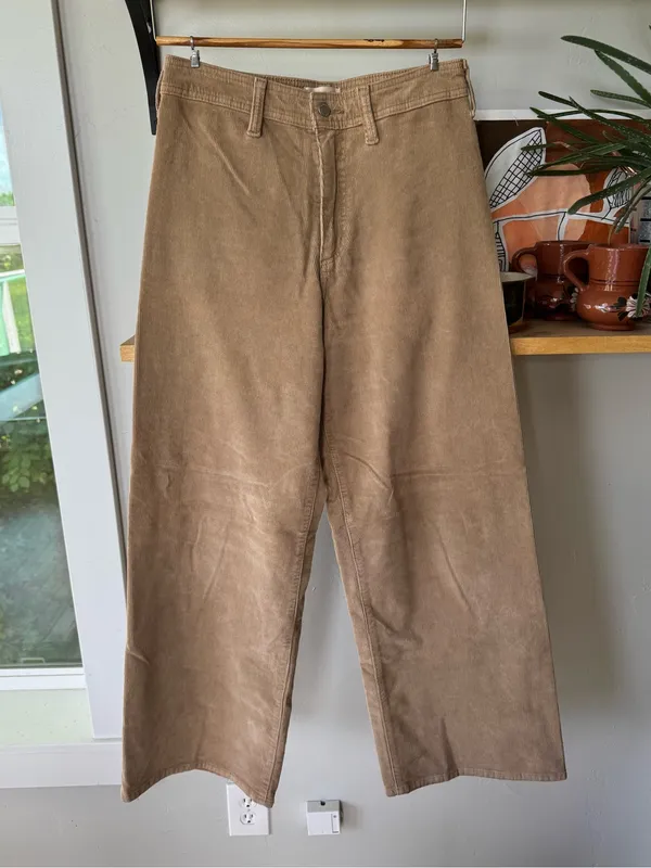 Universal Thread Sailor Wide Leg Corduroy Pants in Tan Size 4 - Image 2