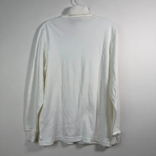 Croft & Barrow Womens White 100% Cotton Turtleneck Long Sleeve Top Medium‎ NWT - Image 2