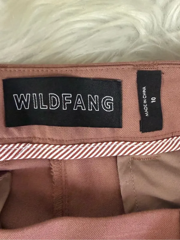 WILDFANG The Empower Trouser Pants Size 10 Dusty Pink Stretch Tailored - Image 4