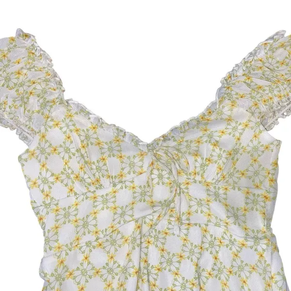 Urban Outfitters Audrey Mini Smocked Dress Daisy Floral SZ M Y2K Cowgirl Flirty - Image 3