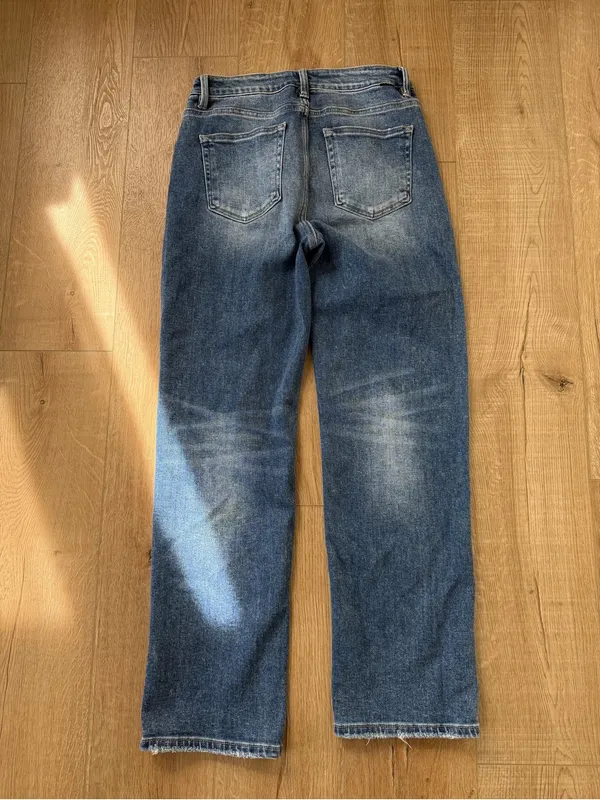Risen Jeans Size 11 Straight Leg Blue Denim Distressed Wash - Image 8