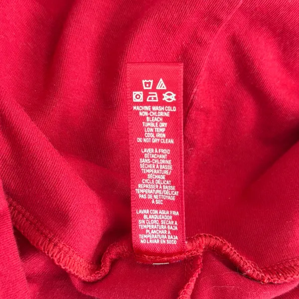 Skims Cotton Jersey Long Sleeve T-Shirt & Foldover Pants Outfit Set Red Size XS - Image 11