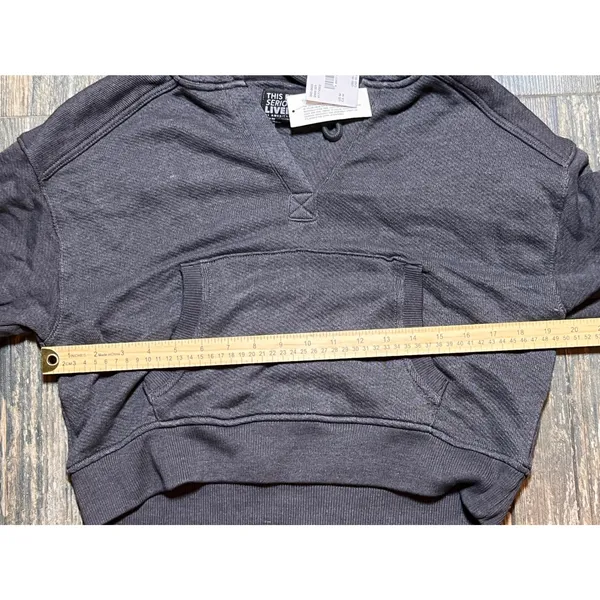 American Eagle Outfitters Seriously Lived In Gray Pullover Hoodie Sweatshirt Med - Image 6