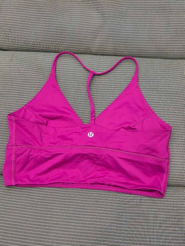 Lululemon Twist Bra Long Line Raspberry M/L - Image 5