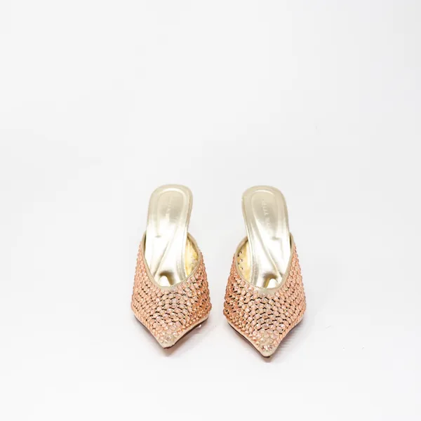 NEW Azalea Wang Abrielle Rhinestone Crystal Jewel Embellished Pointed Toe Heels - Image 2