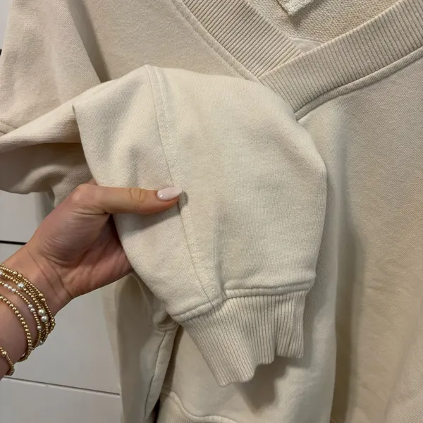 Aerie House Party Sweatshirt Cream - Image 5