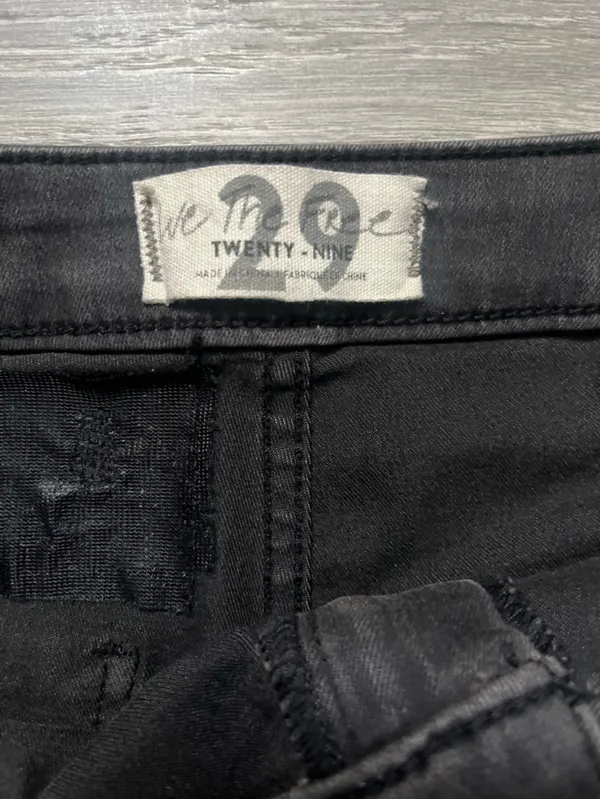 We the Free Washed Black Super Flare Bell Bottom Denim Jeans Retro Boho Size 29 - Image 4