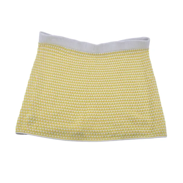 Future Collective Mini Skirt Womens 1X‎ Yellow Knit Alani Noelle Textured Cotton - Image 2