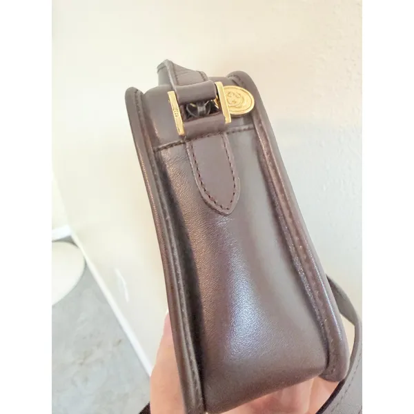 Gucci Crossbody‎ Bag Womens Small Brown 1970s Vintage GG Camera Bag Luxury - Image 4