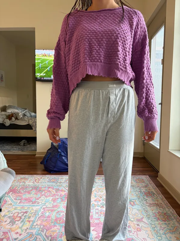 Off the shoulder sweater Purple Size L - Image 2