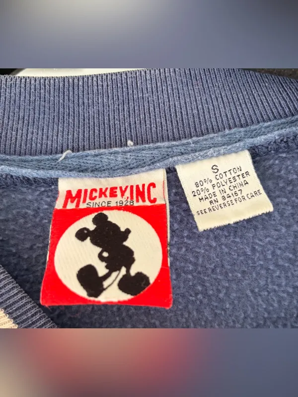 Vintage Mickey Inc Sweatshirt Size Small 1996 Disney World 25th Anniversary Blue - Image 3