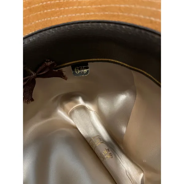 Georgetown Vintage Suede Cowboy Hat Tan Brown Cattleman Tejana Size 6 7/8 Small - Image 6