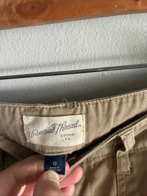 Universal Thread Cargo Pants Womens 10 Khaki Tan Utility Relaxed Straight Leg - Image 3