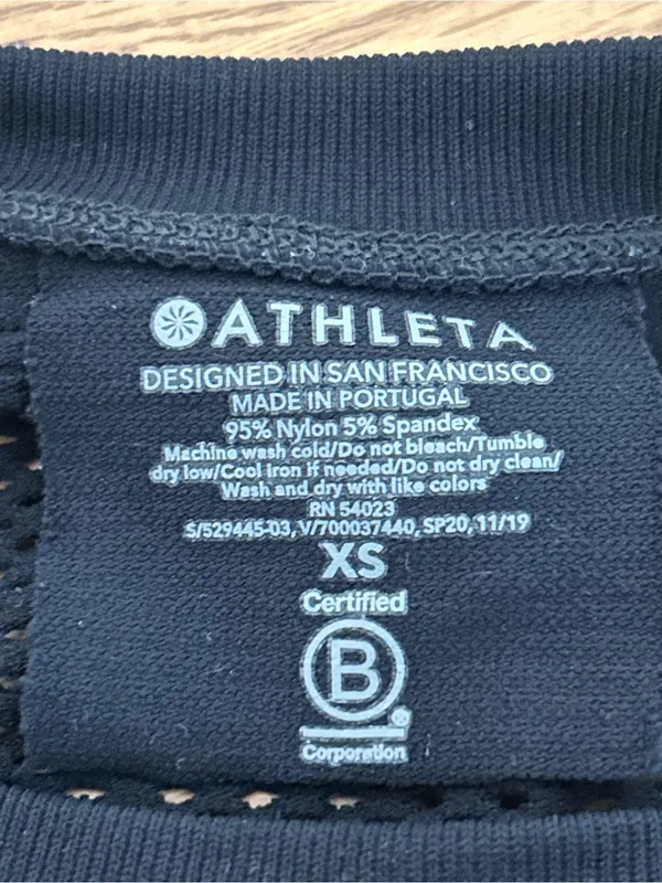 Athleta Oxygen Mesh Top Black Size XS - Image 4