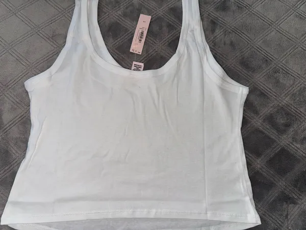 Victoria’s Secret 100% Cotton Tank & Shorts Pajama Set white size L - Image 9