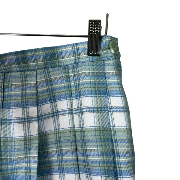 Rewind Womens School Girl Knife Pleated Mini Skirt Blue Plaid 90s Y2K Preppy Size S‎ - Image 3