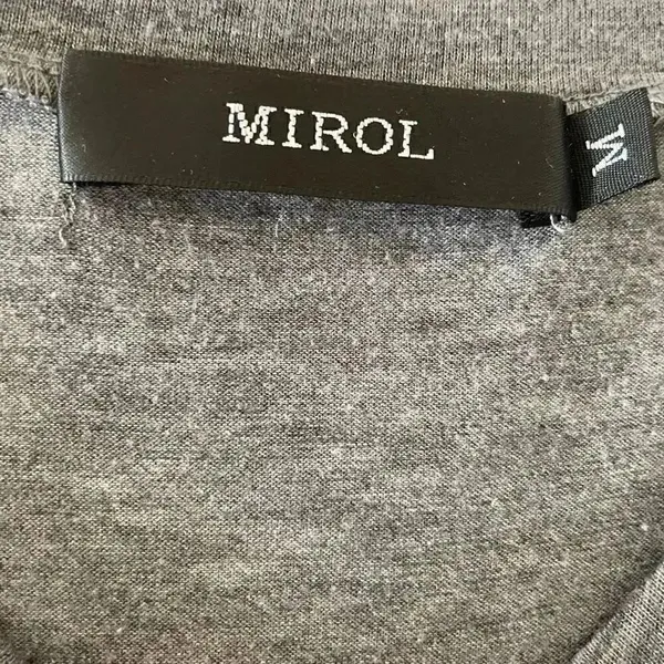 Mirol Charcoal Gray Short Sleeves Minimalist T-Shirt SZ M #1232 - Image 7