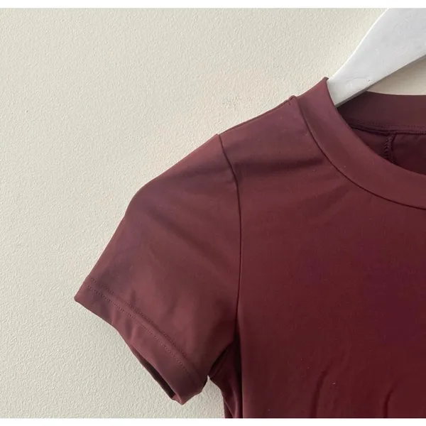 Buffbunny Fall Freely Short Sleeve Burgundy Athletic Dress Sz S - Image 5