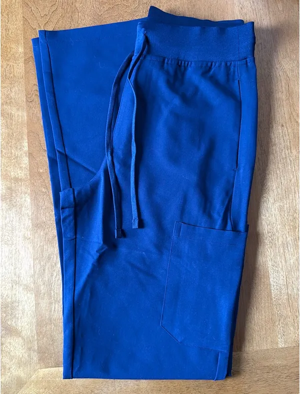 Mandala High Waisted Cargo Scrub Bottoms Blue Size XXS - Image 2