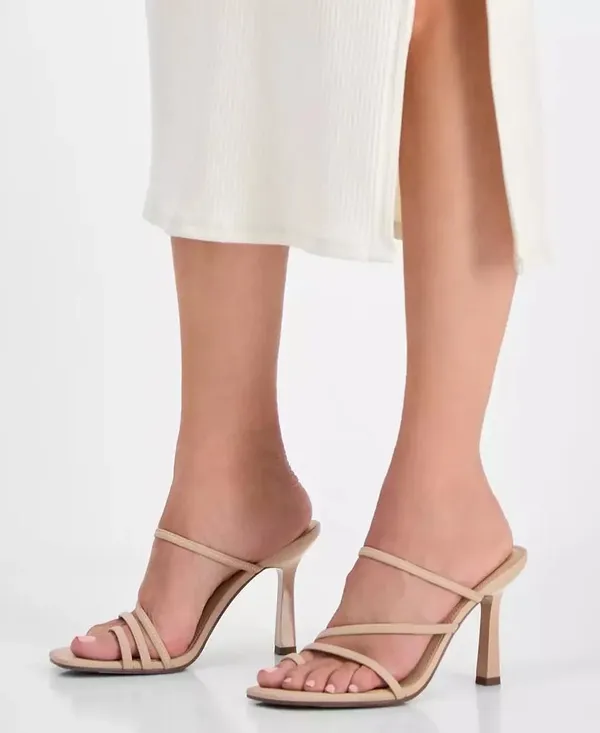 Wild Pair Nude Strappy Heels - Image 3