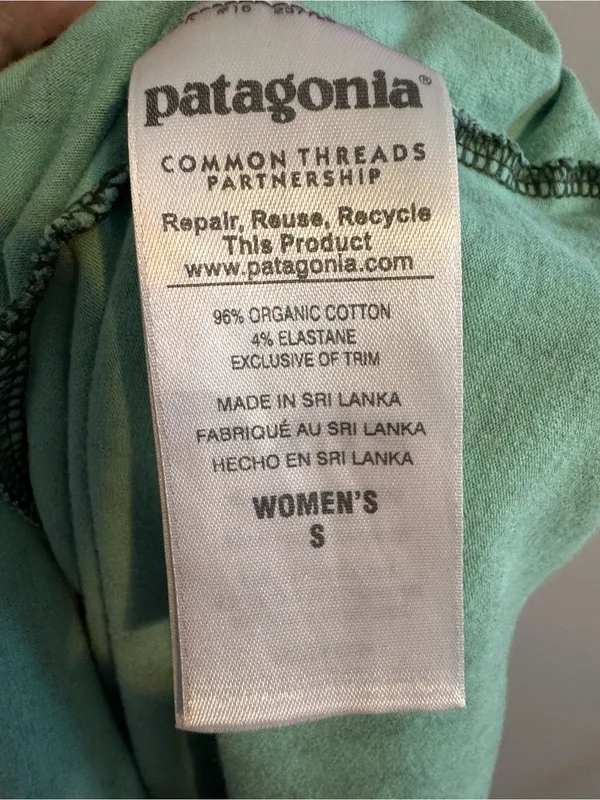Patagonia Women’s S Organic Cotton Green Geometric Sleeveless Dress - Image 5