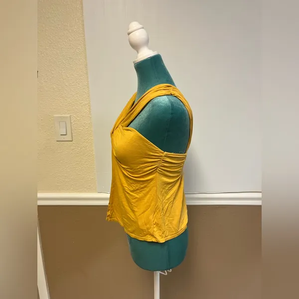Free People Solstice Twist Front Tank Top Mustard Yellow Size‎ XS - Image 5