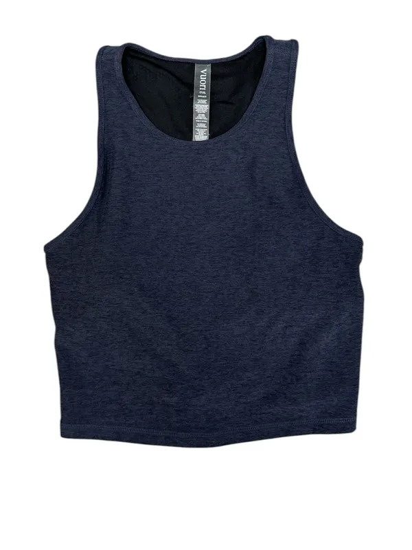 Vuori Womens Elevation Plyo Racerback Tank Top Midnight Heather Navy Blue Small - Image 3