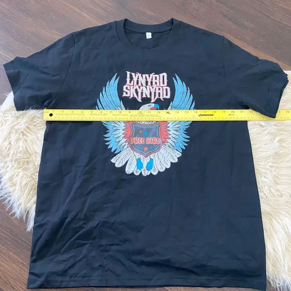 Source Unknown New unworn Black Lynyrd Skynyrd Free Bird Eagle Graphic Print T-shirt L - Image 5