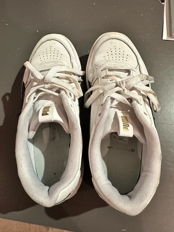 White Puma Sneakers Leather - Image 9