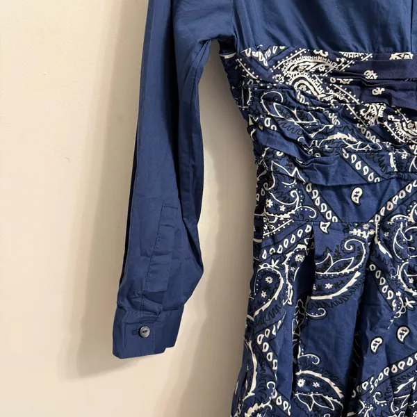 NWT $148 Anthropologie x Holding Horse Flared Bandana Side-Zip Shirt Dress 0 - Image 12