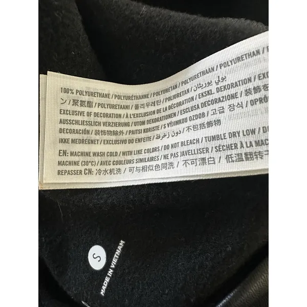 HOLLISTER faux leather fleece lined Pant leggings black Small - Image 6
