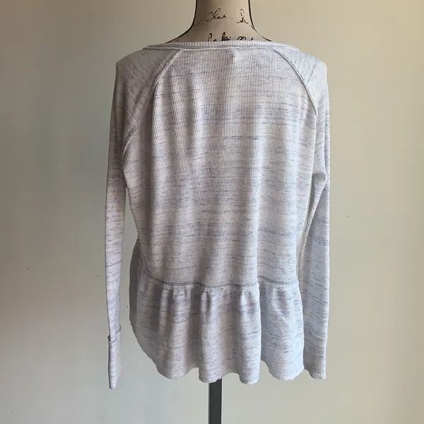 Free People We the Free Babydoll Peplum Purple Off White Top Size XS - Image 8