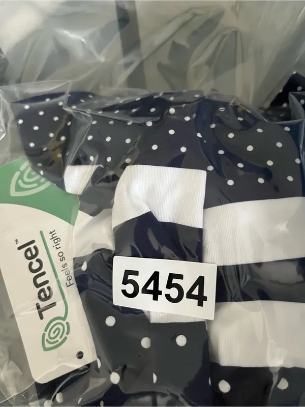NWT Lands End Navy Blue White Polka Dot Athletic Mini Dress Small Tennis Golf - Image 8