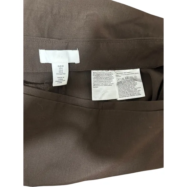 H&M Brown Skort Size 6 Women's Skort with Button Detail - Image 4