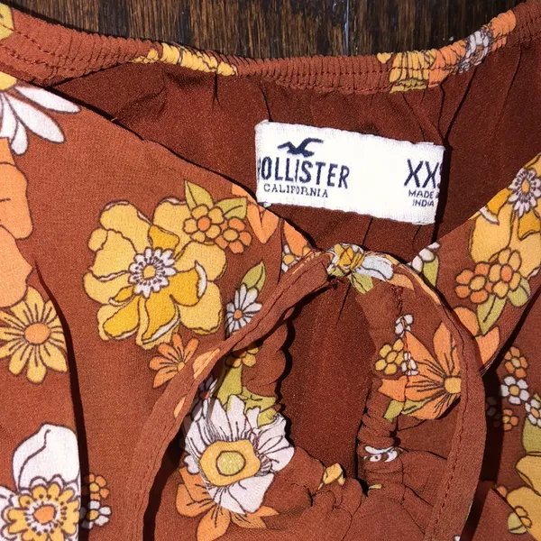 Hollister floral boho top size xxsmall - Image 5