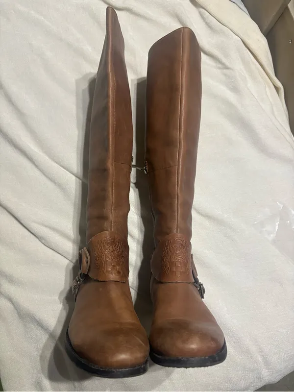 Vince Camuto Women’s Tall Leather Riding Boots in Brown 7.5 - Image 7