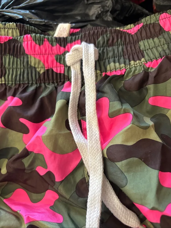 O.P. Junior Pink Camo Drawstring Shorts Small - Image 2