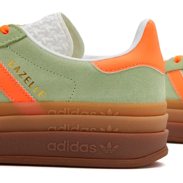 💚🧡NEW ADIDAS GAZELLE BOLD W Semi Green Spark, Screaming Orange & Core White - Image 3