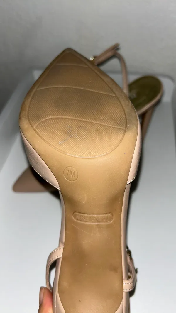 Nine West Nude Strapped Heels - Image 7