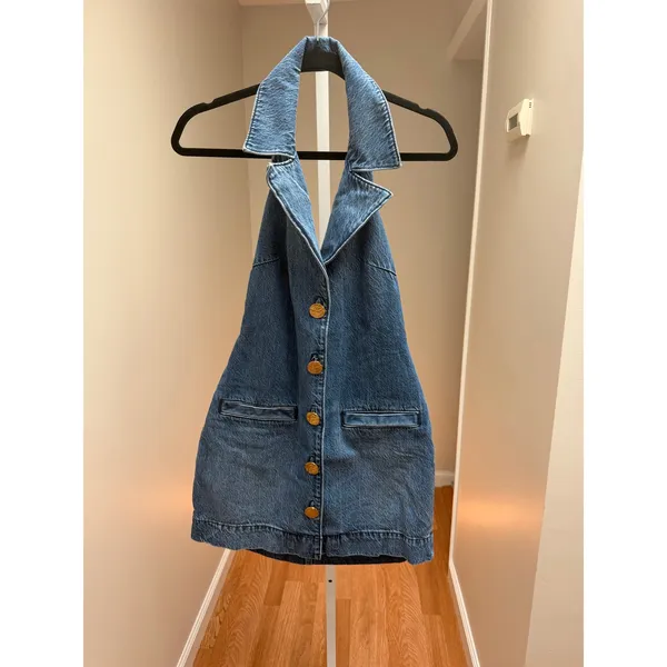 NEW Show Me Your MuMu Darien Dress Denim Mini size XS - Image 5