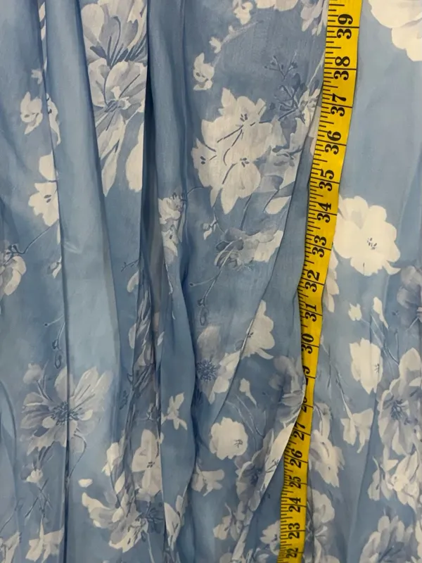 Light Blue Floral Halter Midi Dress - Image 9