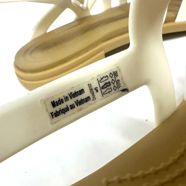 Crocs Size 5‎ Sandals White Strappy Comfort Vacation Summer Beach Pool Everyday - Image 10