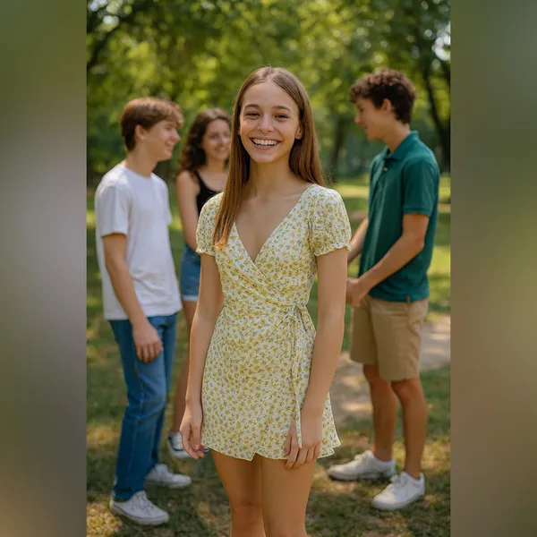 Hollister Romantic Summer Preppy Floral Wrap Mini Dress Milkmaid Y2K S - Image 2