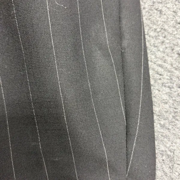 Lauren Ralph Lauren Womens 16 Wool Pinstripe Pant Suit Charcoal Grey 2 Piece Set - Image 2
