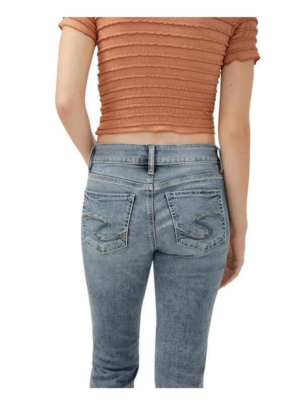 NWT Silver Jeans Co. Suki Mid Rise Curvy Fit Capri Jeans Indigo Blue 24x23.5 - Image 2