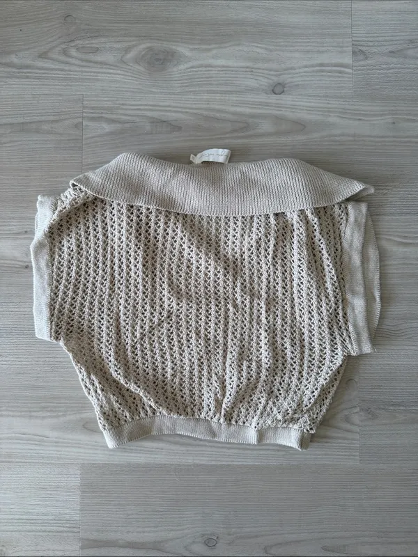 Beige Botany Cream Crochet Top & Skirt - Image 4