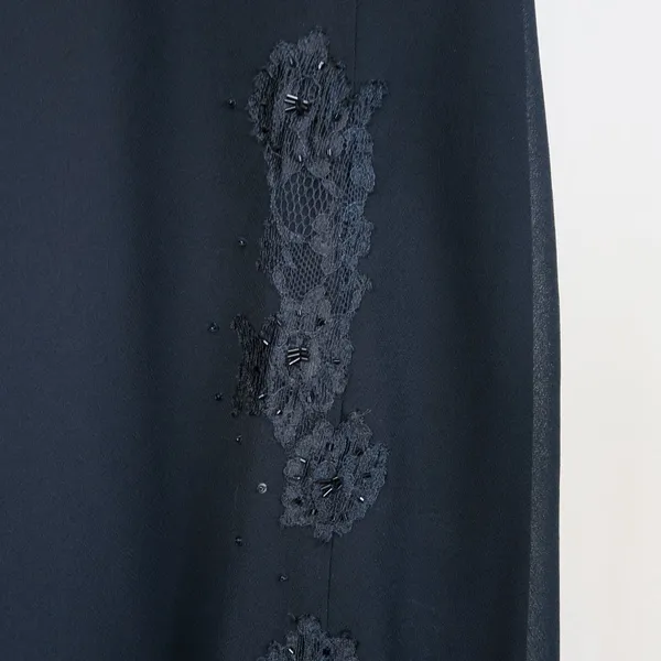 Vintage Y2K J.B.S. Black Lace Midi Dress - Image 8