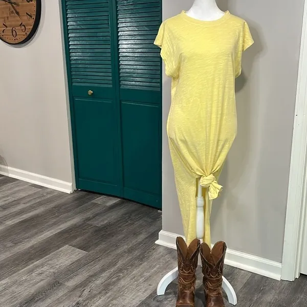 The Normal Brand Vintage Slub Tee Dress midi yellow - 100% cotton - XS/S - Image 6